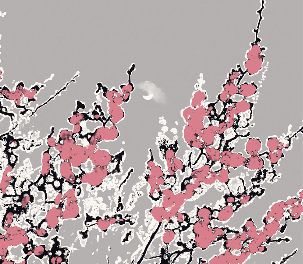 Plum blossom ink wash